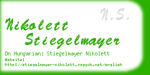 nikolett stiegelmayer business card